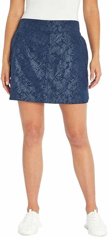 Orvis Women's Embossed Pull-On Travel Skort (Black Rose Embossed Print, L) in Saudi Arabia
