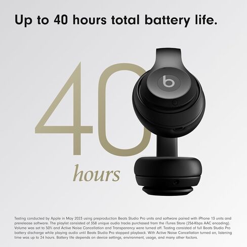 Beats Studio Pro - Bluetooth Noise Cancelling Headphones with 20W Power Adapter - Matte White in Kuwait