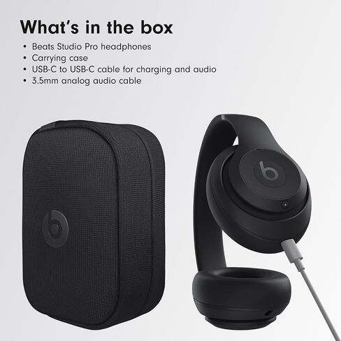 Beats Studio Pro - Bluetooth Noise Cancelling Headphones with 20W Power Adapter - Matte White in Kuwait