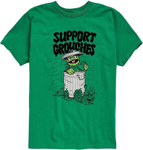 Sesame Street - Support Grouches Oscar - Toddler and Youth Short Sleeve Graphic T-Shirt in Saudi Arabia