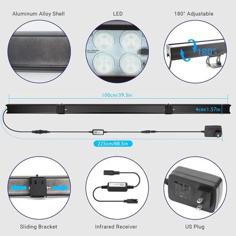 شريط إضاءة LED لغسل المسرح - 148 وات لغسالة الحائط DJ Light RGBCW IP66 مقاوم للماء ومتغير اللون وصوت ساطع نشط عن طريق التحكم عن بعد والتحكم في التطبيق للأحداث الخارجية والحفلات الداخلية وحفلات الزفاف والكنيسة in Saudi Arabia