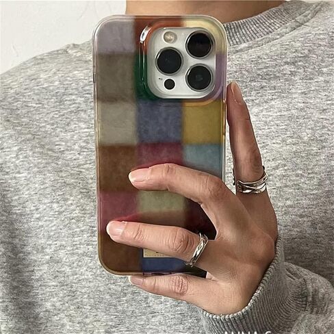 Trendy Aesthetic Cute Colorful iPhone 15 Case Shockproof Design Slim Fit Protective Cover Phone Case with for Women Girls in Kuwait