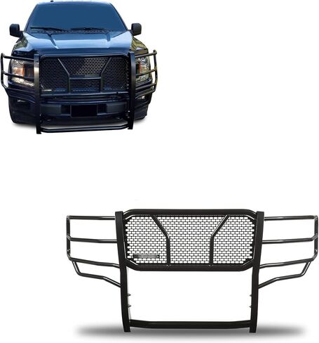 Black Horse Rugged Heavy Duty Grille Brush Bumper Guard Modular Black Compatible with 2015-2020 Ford F-150-RU-FOF115-B in Saudi Arabia