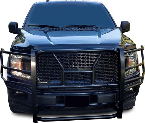 Black Horse Rugged Heavy Duty Grille Brush Bumper Guard Modular Black Compatible with 2015-2020 Ford F-150-RU-FOF115-B in Saudi Arabia