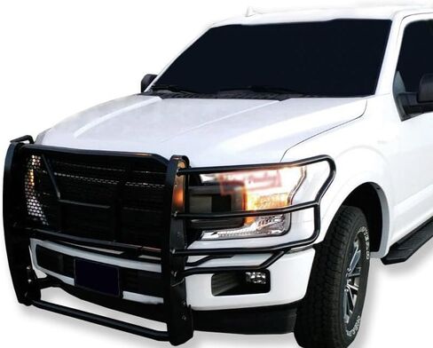 Black Horse Rugged Heavy Duty Grille Brush Bumper Guard Modular Black Compatible with 2015-2020 Ford F-150-RU-FOF115-B in Saudi Arabia