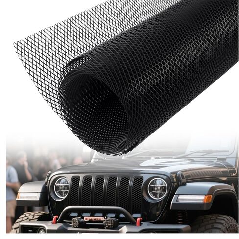 39.37x12.99 Inch Car Grill Mesh,Trimmable Aluminum Mesh Grill with 6×3mm Rhombic Grid Design,Universal Bumper Grills Meshs for Front Bumper & Car Hood Vent Grille Inserts in Saudi Arabia