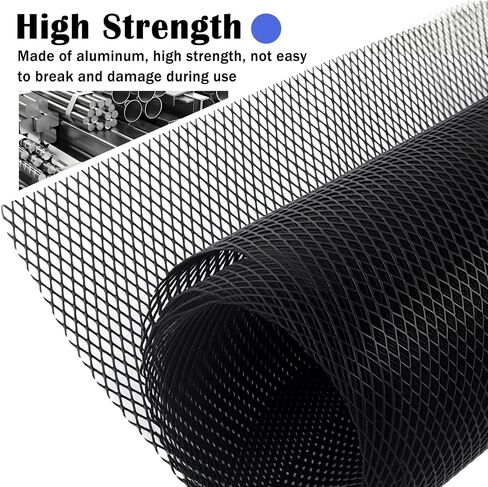 39.37x12.99 Inch Car Grill Mesh,Trimmable Aluminum Mesh Grill with 6×3mm Rhombic Grid Design,Universal Bumper Grills Meshs for Front Bumper & Car Hood Vent Grille Inserts in Saudi Arabia