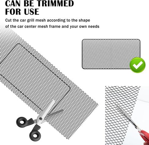 39.37x12.99 Inch Car Grill Mesh,Trimmable Aluminum Mesh Grill with 6×3mm Rhombic Grid Design,Universal Bumper Grills Meshs for Front Bumper & Car Hood Vent Grille Inserts in Saudi Arabia