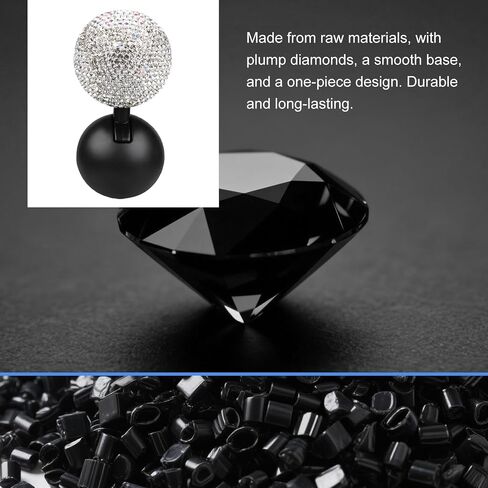 Bling Start Button Rocker, Rhinestone Encrusted Pottery Clay Ignition Switch Joystick Ballbar, Creative Decoration Ladies Car Accessories, Suitable for Most Cars (Black) in Saudi Arabia