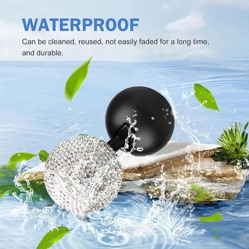 Bling Start Button Rocker, Rhinestone Encrusted Pottery Clay Ignition Switch Joystick Ballbar, Creative Decoration Ladies Car Accessories, Suitable for Most Cars (Black) in Saudi Arabia
