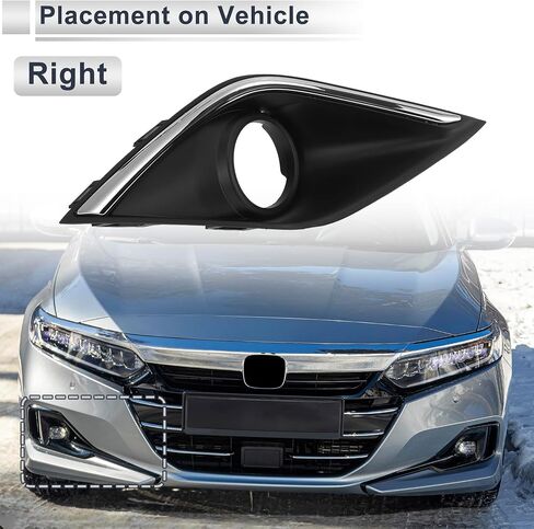 Front Right Fog Light Grill for Mitsubishi Outlander 2016-2019 Front Lower Bumper Fog Light Cover Inserts ABS 1 Pc in Saudi Arabia
