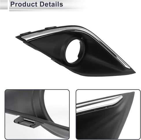 Front Right Fog Light Grill for Mitsubishi Outlander 2016-2019 Front Lower Bumper Fog Light Cover Inserts ABS 1 Pc in Saudi Arabia