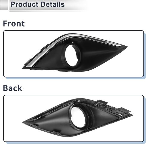 Front Right Fog Light Grill for Mitsubishi Outlander 2016-2019 Front Lower Bumper Fog Light Cover Inserts ABS 1 Pc in Saudi Arabia