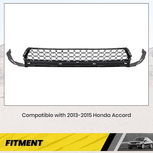 KUAFU Front Lower Grille Compatible with 2013-2015 Honda Accord 71103T2AA00 HO1036114 Bumper Radiator Hood Grill Assembly Black in Saudi Arabia
