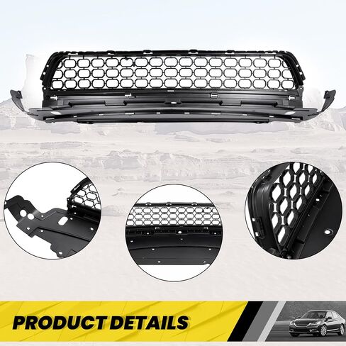 KUAFU Front Lower Grille Compatible with 2013-2015 Honda Accord 71103T2AA00 HO1036114 Bumper Radiator Hood Grill Assembly Black in Saudi Arabia