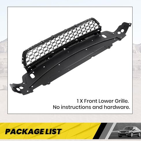 KUAFU Front Lower Grille Compatible with 2013-2015 Honda Accord 71103T2AA00 HO1036114 Bumper Radiator Hood Grill Assembly Black in Saudi Arabia