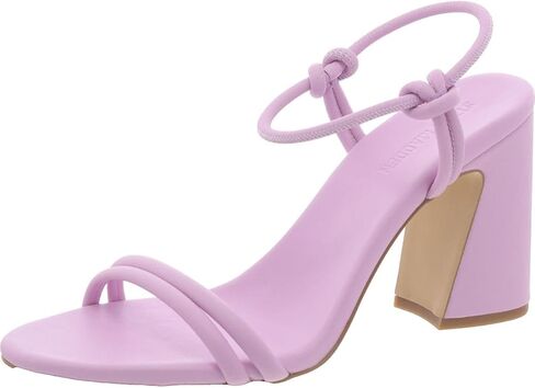 صندل نسائي بكعب هارلو من Steve Madden، جلد أرجواني، 9.5 in Kuwait