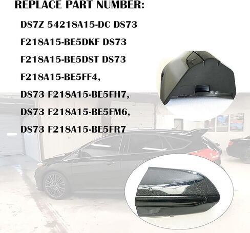 غطاء غطاء حافة قفل مقبض باب السائق الأمامي الخارجي DS7Z-54218A15-DC مناسب لـ Fusion 2013-2020 Edge 2015-2021 استبدال فتحة مفتاح الجانب الأيسر (نمط B أسود) in Kuwait