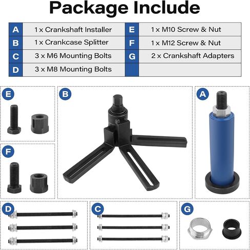 Crankcase Splitter Separator & Crank Puller Installation Tool Compatible with Motorcycle Dirt Bike for Disassembling Vertically Split 2 or 4-stroke Crankcase in Saudi Arabia