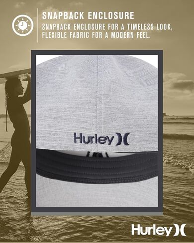 قبعة بيسبول Dri-Fit One & Only Flexfit للرجال من Hurley، أبيض/أسود، مقاس L-XL in Saudi Arabia