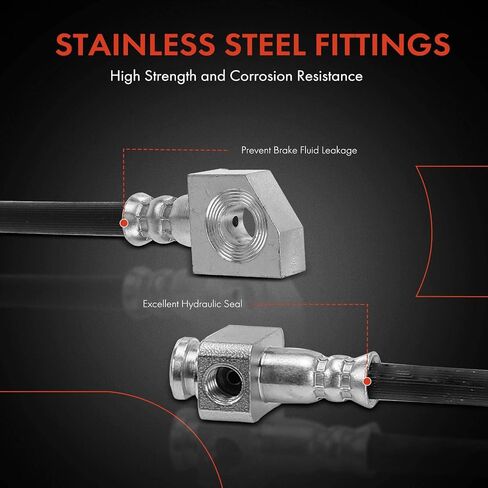 A-Premium Rear Passenger Brake Hydraulic Hose Compatible with Select Ford Models - For Mustang 2015 2016 2017 2018 2019 2020 2021 -Replace# FR3Z2282C in Saudi Arabia