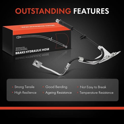A-Premium Rear Driver Side Brake Hydraulic Hose Compatible with Select Chevrolet and GMC Models - C5500 Kodiak 2003-2009, C5500 Topkick 2003-2009 - Replace# 15267963, 15192182 in Saudi Arabia