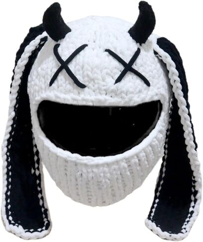 Popular Motorcycle Helmets Covers Funny Rabbits Ear Plush Helmets Full Face Protective Covers for Fun Rides and Gifts in Saudi Arabia