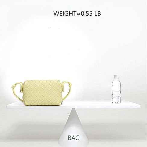 Woven Crossbody Bags For Women, Small Handmade Purse Clutch Shoulderbag Handbag Vegan Leather Zipper Closure Bags in Saudi Arabia