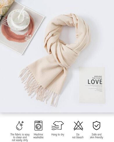 CHUNG Women Scarf Pashmina Wrap Shawl Fashion Gift Bride Wedding Bridesmaid Solid Cashmere Feel Soft Winter Warm Long in Saudi Arabia