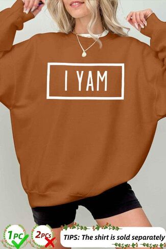 BANGELY She's My Sweet Potato I Yam Sweatshirt Couples Holiday Matching Sweater for Husband and Wife Long Sleeve Tops in Saudi Arabia
