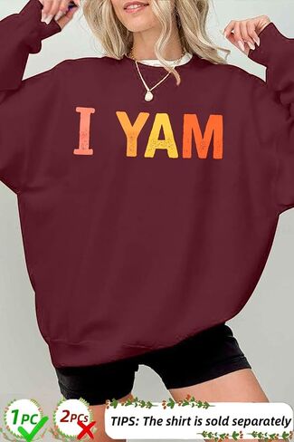 BANGELY She's My Sweet Potato I Yam Sweatshirt Couples Holiday Matching Sweater for Husband and Wife Long Sleeve Tops in Saudi Arabia