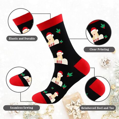 جوارب عيد الميلاد المضحكة للنساء، هدايا لمحبي الموسيقى للنساء، جوارب محبوكة دافئة للشتاء in Kuwait