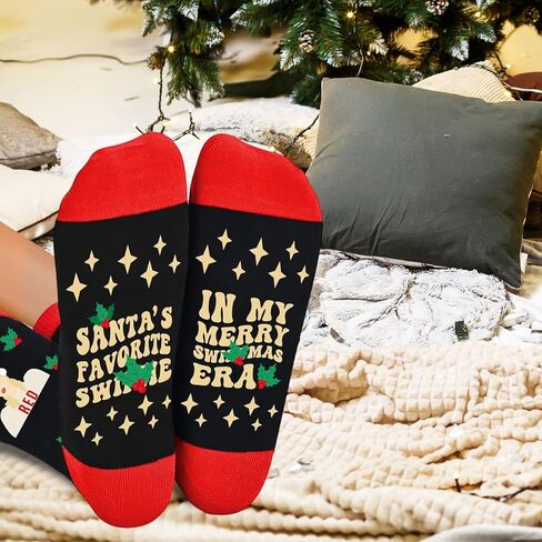 جوارب عيد الميلاد المضحكة للنساء، هدايا لمحبي الموسيقى للنساء، جوارب محبوكة دافئة للشتاء in Kuwait