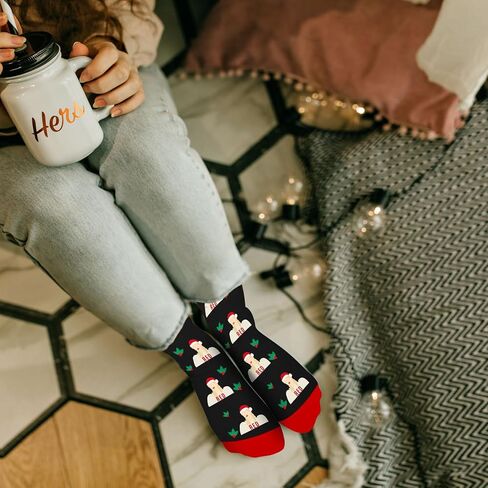 جوارب عيد الميلاد المضحكة للنساء، هدايا لمحبي الموسيقى للنساء، جوارب محبوكة دافئة للشتاء in Kuwait