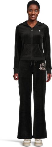 Juicy Couture Women's Heritage Rib Trim Kangaroo Pocket Track with Back in Saudi Arabia