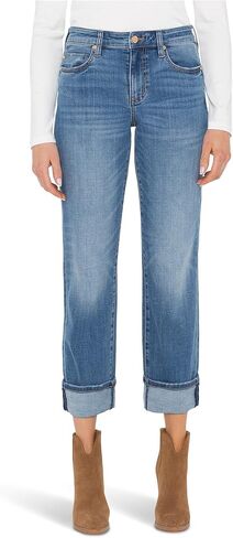 Liverpool Womens Marley Mid-Rise Girlfriend Cuffed Jeans 30" Uncuffed/ 27" Cuffed Inseam in Saudi Arabia