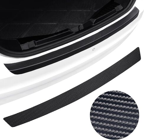 Car Rear Bumper Protector Guard for Jeep Compass 2017 2018 2019-2022 2023 2024, Carbon Fiber Anti-Scratch Trunk Door Entry Sill Protector Sticker Car Accessories,43.3 * 5.51 in in Saudi Arabia