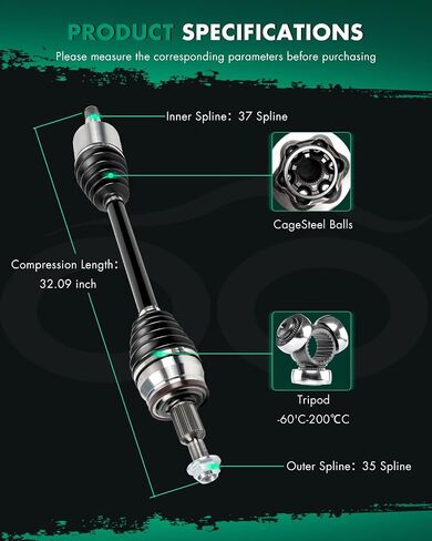 SCITOO Rear Driver or Passenger Side CV Axle Shaft Assembly Fit for Chrysler 300,for Dodge Challenger,for Dodge Charger 3.6L in Saudi Arabia