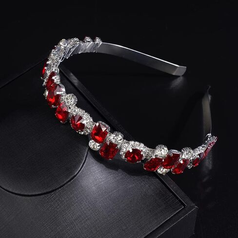 JWICOS Rhinestone Bridal Headband Silver Wedding Tiara for Brides Headpiece Crystal Wedding Hair Accessories for Prom Party in Saudi Arabia