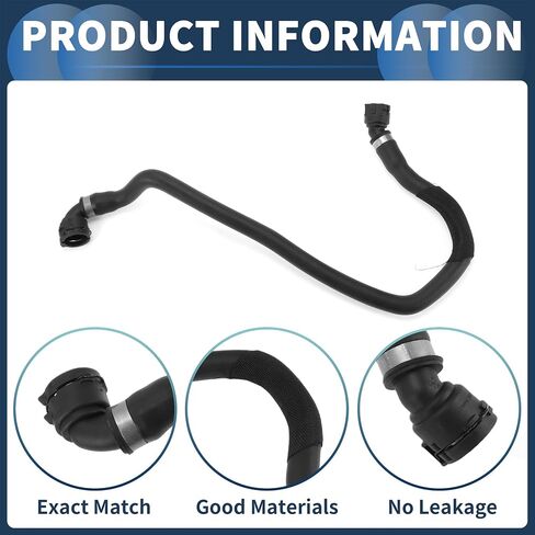 خرطوم المبرد خرطوم السخان No.17123422785 لسيارات BMW X3 2007-2010 3.0L L6 المطاط الأسود 1 قطعة أنبوب التبريد ختم جيد in Saudi Arabia