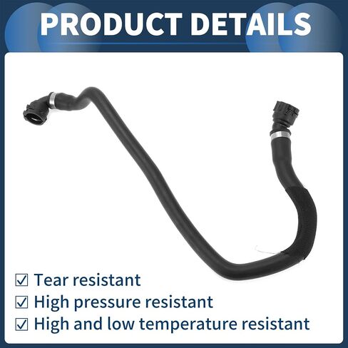 خرطوم المبرد خرطوم السخان No.17123422785 لسيارات BMW X3 2007-2010 3.0L L6 المطاط الأسود 1 قطعة أنبوب التبريد ختم جيد in Saudi Arabia