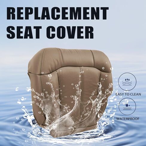 Priprilod Leather Med Tan 522 أو 52i غطاء مقعد بديل للسائق من الجانب السفلي متوافق مع Chevy Silverado Sierra Avalanche 1999 2000 2001 2002 in Saudi Arabia