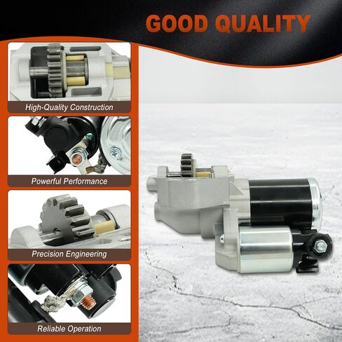 Starter Motor for Honda Odyssey 2007-2010 3.5L, 12V 1.6KW 19-Teeth Counterclockwise M000T15771ZC 31200RGLA02 19008N 19008 31200GLYA02 in Saudi Arabia
