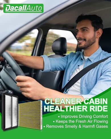 Activated Carbon Cabin & Engine Air Filter Set fit for Honda Pilot/Ridgeline/Passport V6-3.5L (2016-2025), for Acura MDX V6-3.0L/3.5L (2016-2020), Replace Part NO. 17220-5J6-A10, 80292-SDA-407 in Saudi Arabia