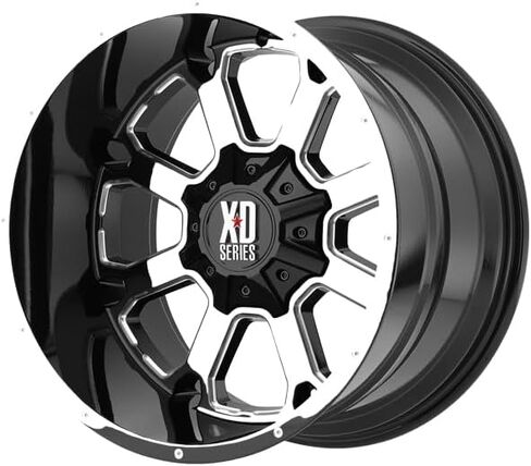 XD Series by KMC Wheels XD825 BUCK 25 BLACK Wheel Chromium (hexavalent compounds) (20 x 10. inches /8 x 125 mm, -24 mm Offset) in Saudi Arabia