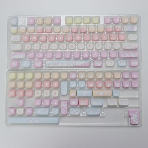 KBDiy for MAC Style Doys Keycaps Low Profile Dye-Sublimation PBT Retro Custom Keyboard Keycap,140 Keys Cap Set for Cherry Gateron MX Switches Mechanical Keyboards in Saudi Arabia