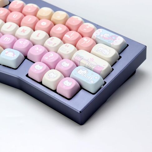 KBDiy for MAC Style Doys Keycaps Low Profile Dye-Sublimation PBT Retro Custom Keyboard Keycap,140 Keys Cap Set for Cherry Gateron MX Switches Mechanical Keyboards in Saudi Arabia