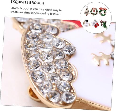 1Set Christmas Brooch Alloy with Bell Snowman Design Holiday Parties Themed Events and Costume Accessories in Saudi Arabia