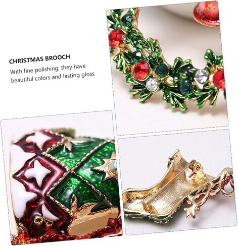 1Set Christmas Brooch Alloy with Bell Snowman Design Holiday Parties Themed Events and Costume Accessories in Saudi Arabia