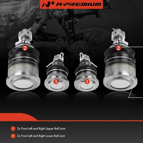 A-Premium Set of 4, Front Upper & Lower Ball Joints Kit, Compatible with Honda Accord 2008-2012, Accord Crosstour 2010-2011 & Acura TSX 2009-2014 in Saudi Arabia